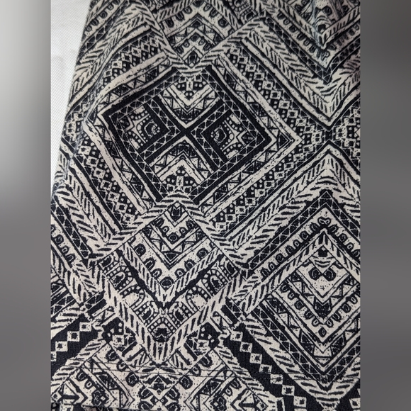 Mossimo Strapless Mini Dress or Cover-up Tribal Aztec Drawstring Black SMALL - Picture 5 of 11